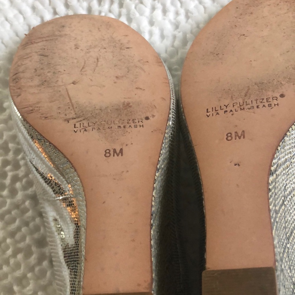 Lilly Pulitzer wedges silver 8